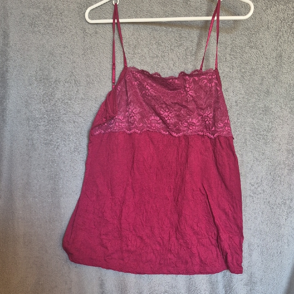 Maurices Burgundy Lace Camisole